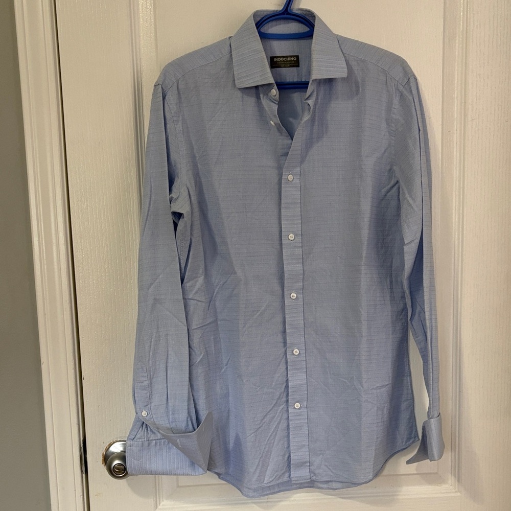 Men's Light Blue Dress Shirt 100% cotton